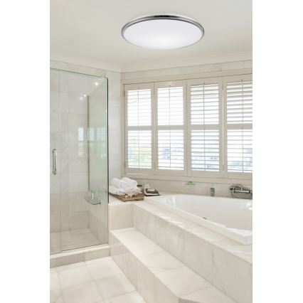 Top Light - Plafón LED de baño SILVER LED/24W/230V IP44 3000/4000/6500K diá. 39 cm cromo brillante