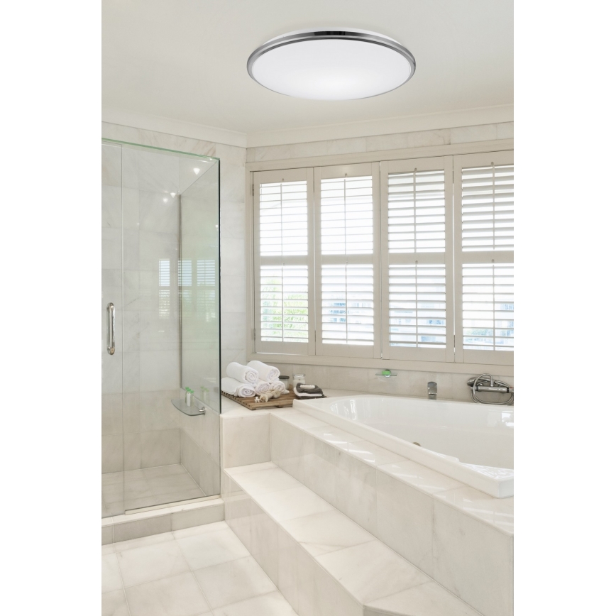 Top Light - Plafón LED de baño SILVER LED/24W/230V IP44 3000/4000/6500K diá. 39 cm cromo brillante