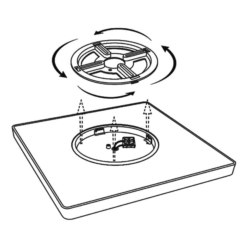 Top Light - Plafón LED regulable REVIT LED/50W/230V 3000-6500K 50x50 cm blanco + control remoto