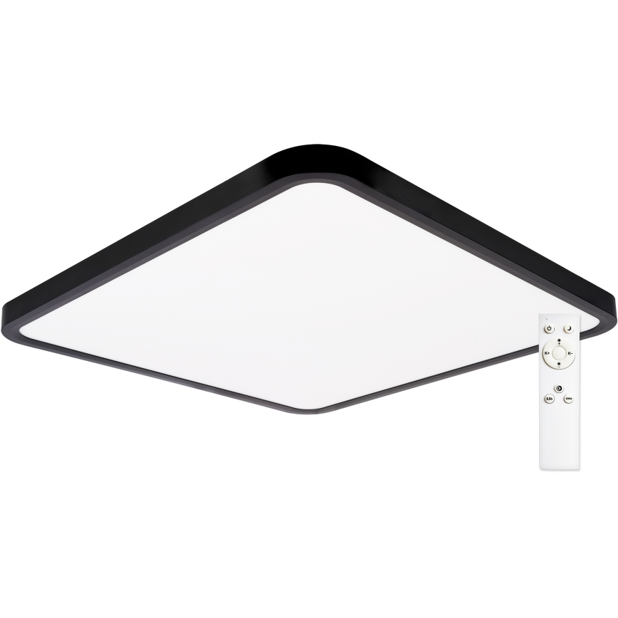 Top Light - Plafón LED regulable REVIT LED/50W/230V 3000-6500K 50x50 cm negro + control remoto