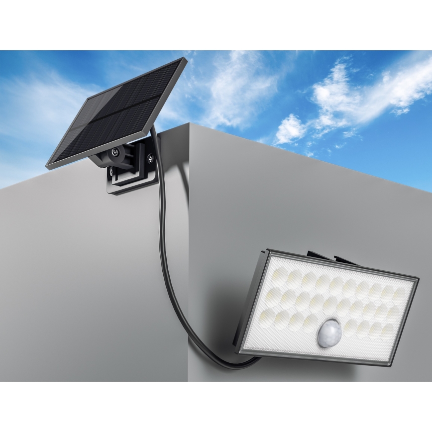 Top Light - Proyector solar de pared LED con sensor HELEON VARIO LED/8W/3,7V IP65 4000K 2200 mAh + mando a distancia