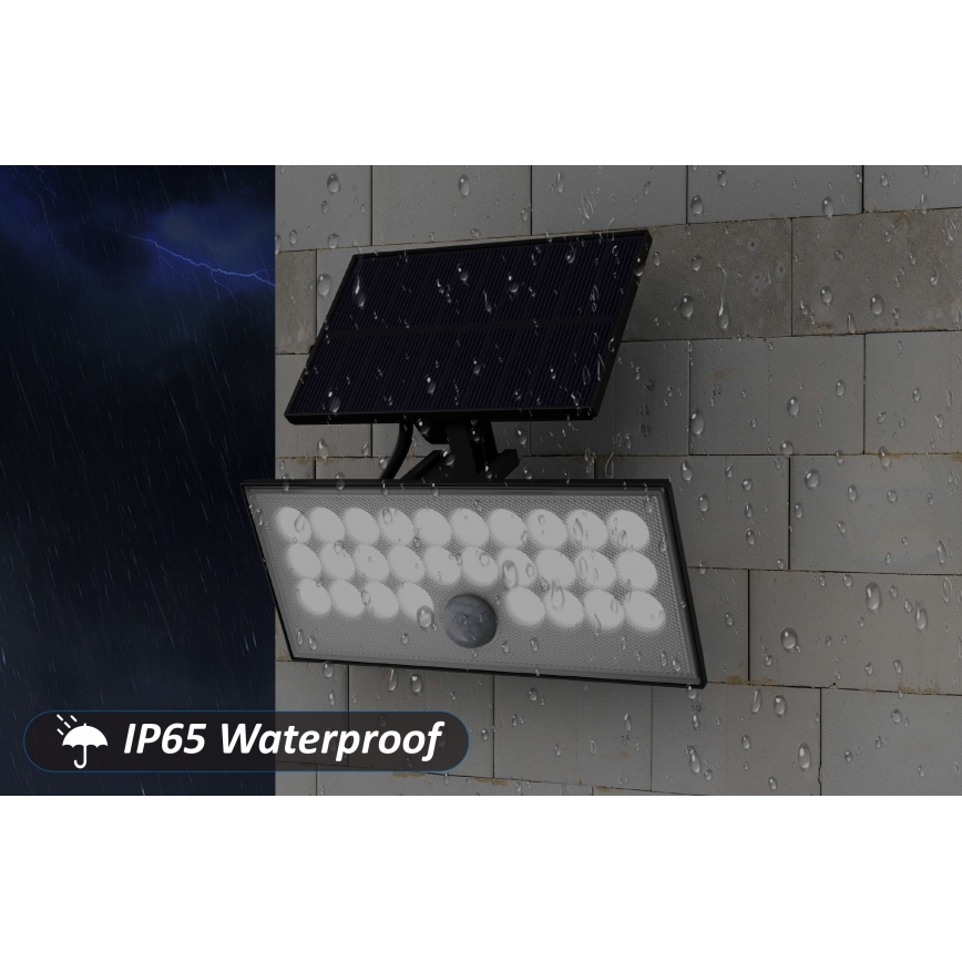 Top Light - Proyector solar de pared LED con sensor HELEON VARIO LED/8W/3,7V IP65 4000K 2200 mAh + mando a distancia