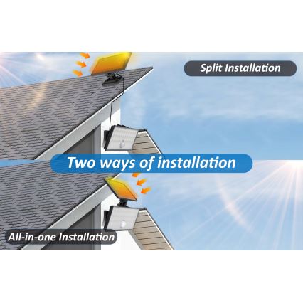 Top Light - Proyector solar de pared LED con sensor HELEON VARIO LED/8W/3,7V IP65 4000K 2200 mAh + mando a distancia
