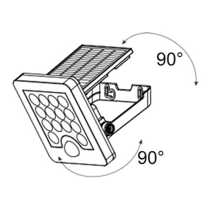 Top Light - Reflector LED solar de pared con sensor HELEON S LED/5W/3,7V IP65 4000K