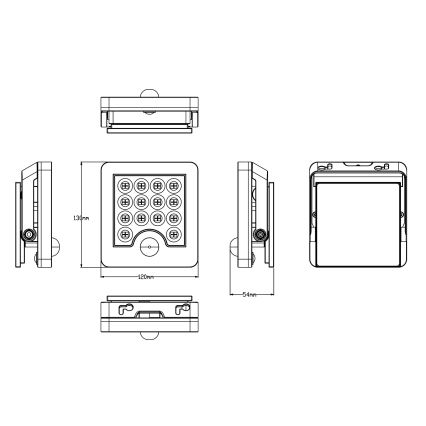 Top Light - Reflector LED solar de pared con sensor HELEON S LED/5W/3,7V IP65 4000K