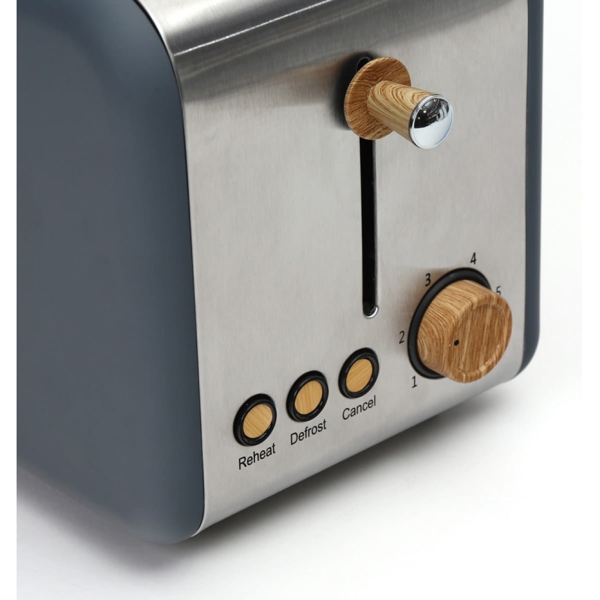Tostadora con dos agujeros 900W/230V acero inoxidable/gris