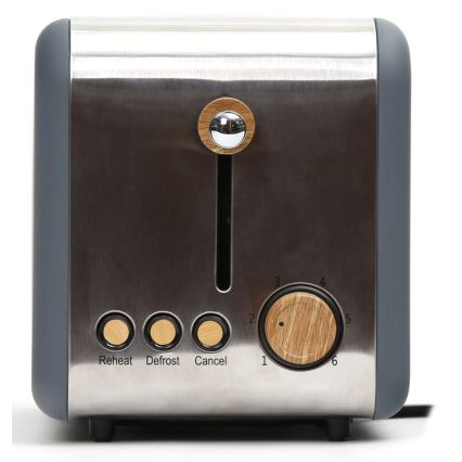 Tostadora con dos agujeros 900W/230V acero inoxidable/gris