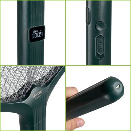 Trampa de insectos LED eléctrica 2en1 1200 mAh/5V verde