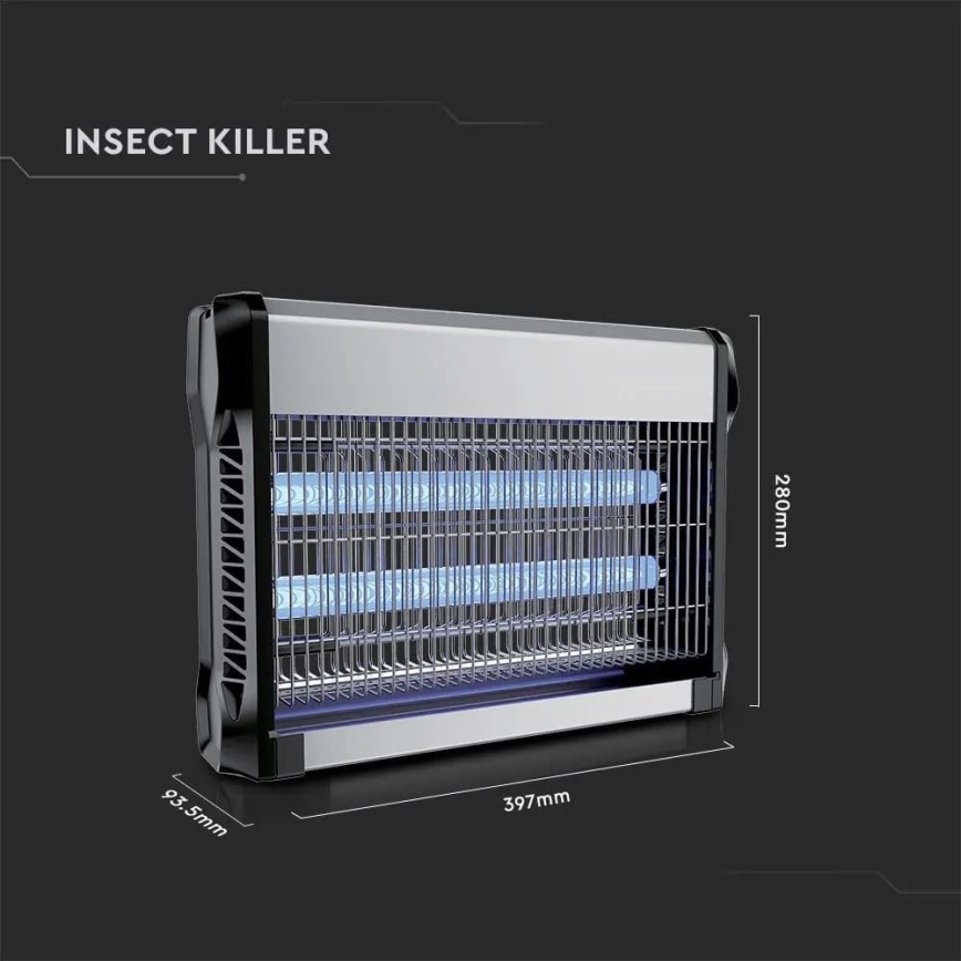Trampa eléctrica para insectos 2x10W/230V 80 m²