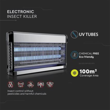 Trampa para insectos eléctrica 2x15W/230V 100m2