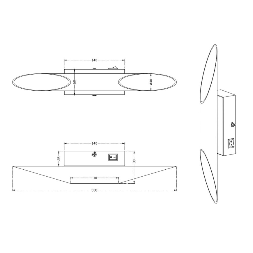 Trio - Aplique LED BOLERO 2xLED/3,1W/230V CRI 90 cromo mate