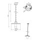 Trio - Lámpara colgante para exterior BRENTA 1xE27/40W/230V IP44
