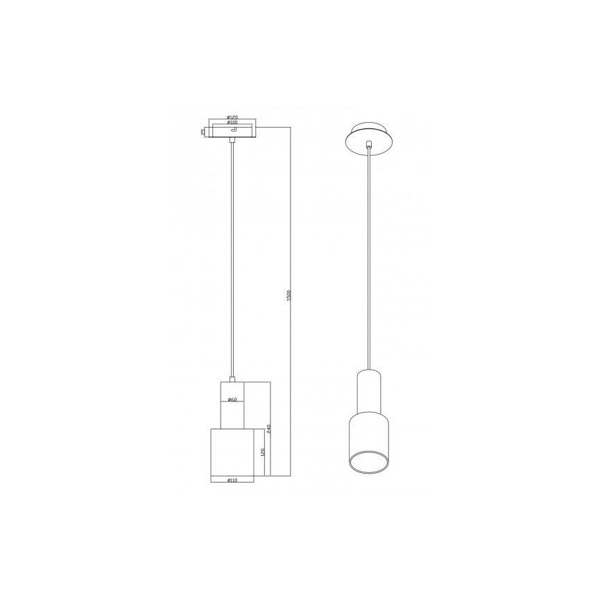 Trio - Lámpara colgante WAILER 1xGU10/5W/230V beige
