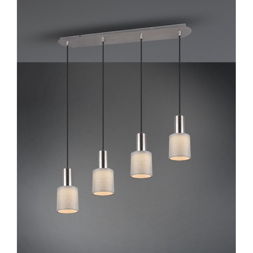 Trio - Lámpara colgante WAILER 4xGU10/5W/230V gris