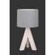 TRIO - Lámpara de mesa GING 1xE14/40W/230W gris