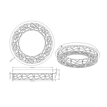 TRIO - LED Plafón regulable ARAMIS LED/23W/230V + control remoto