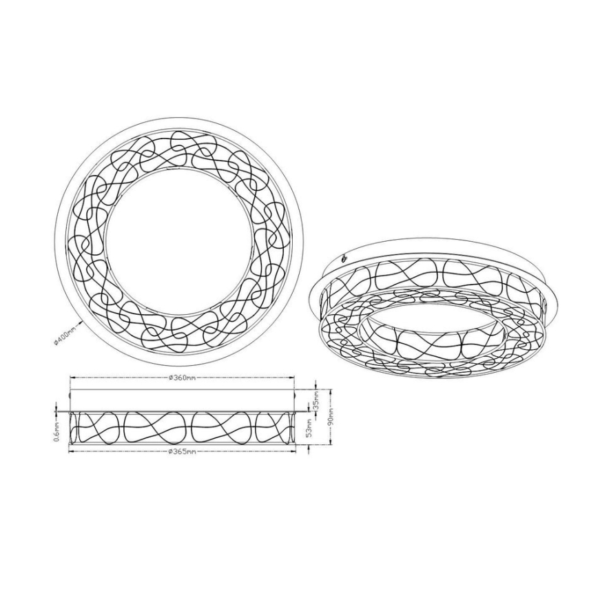 TRIO - LED Plafón regulable ARAMIS LED/23W/230V + control remoto