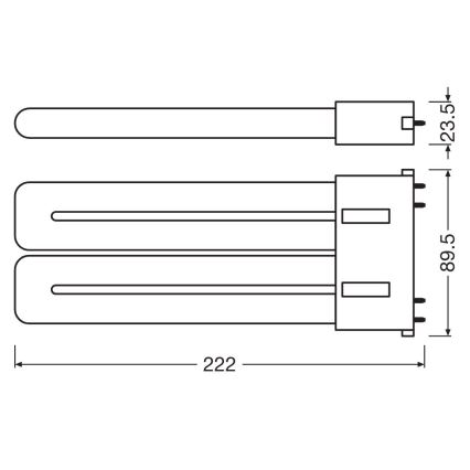 Tubo fluorescente LED 2G10/20W/230V 3000K - Osram