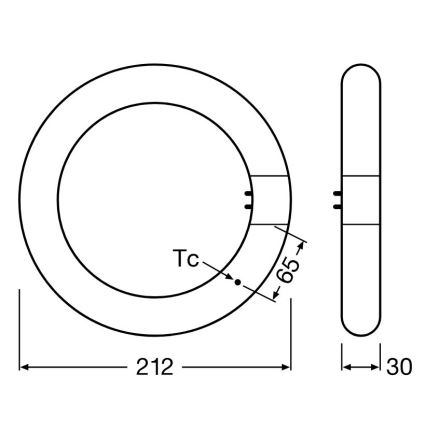 Tubo fluorescente LED SUBSTITUBE G10q/12W/230V 6500K diá. 21,2 cm - Osram