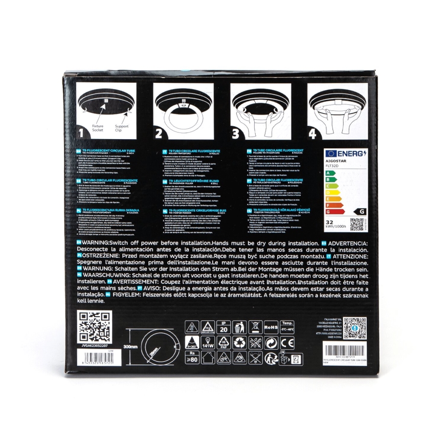Tubo fluorescente LED T9 G24q-1/32W/230V 6500K - Aigostar