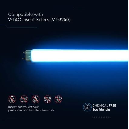 Tubo fluorescente UV para insecto eléctrico T8 G13/20W/230V