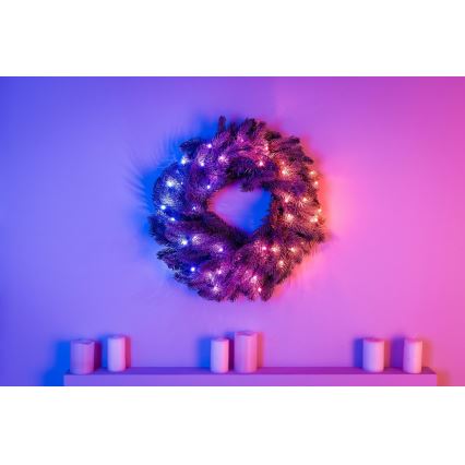 Twinkly - Corona de Navidad LED RGB regulable 50xLED d. 60 cm Wi-Fi