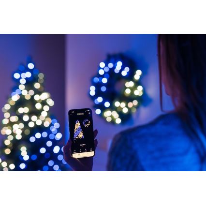 Twinkly - Corona de Navidad LED RGB regulable 50xLED d. 60 cm Wi-Fi