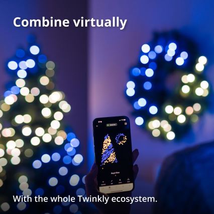 Twinkly - Corona de Navidad LED RGB regulable 50xLED d. 60 cm Wi-Fi