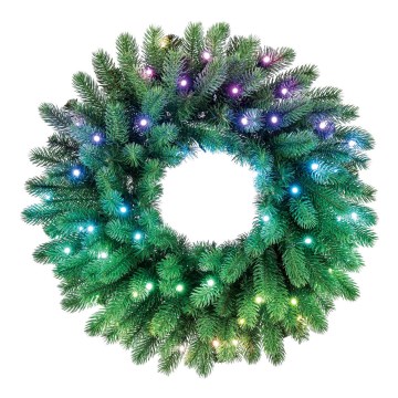 Twinkly - LED RGB Regulable Corona de Navidad PRE-LIT WREATH 50xLED diá. 61cm Wi-Fi