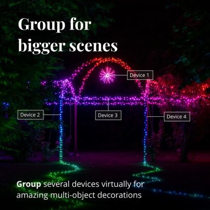 Twinkly - LED RGB Regulable exterior poinsettia SPRITZER 200xLED IP44 Wi-Fi