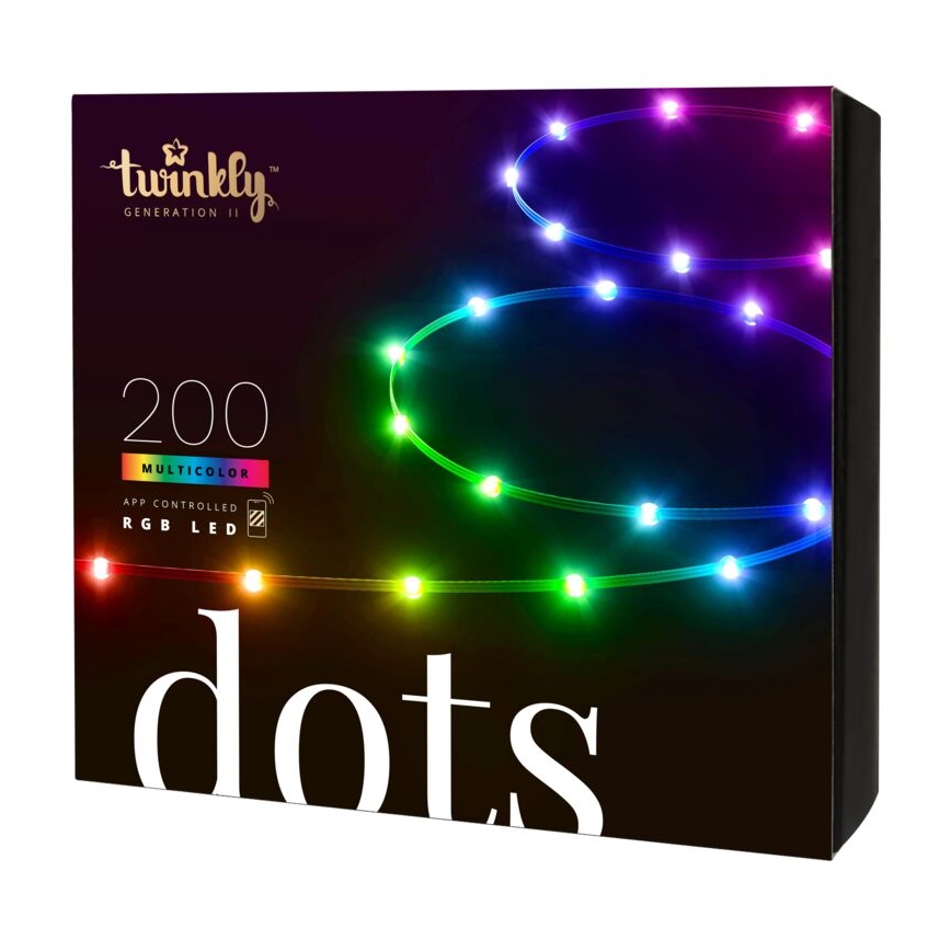 Twinkly - Tira LED RGB regulable exterior DOTS 200xLED 10 m IP44 WiFi