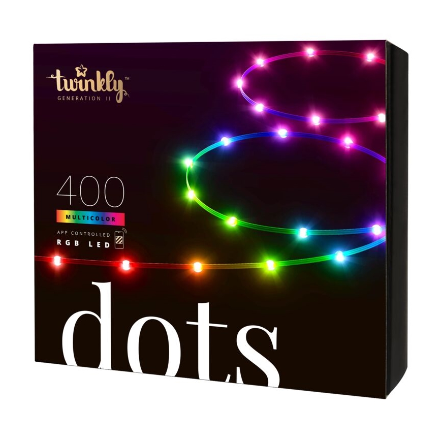 Twinkly - Tira LED RGB regulable para exteriores DOTS 400xLED 20 m IP44 Wi-Fi