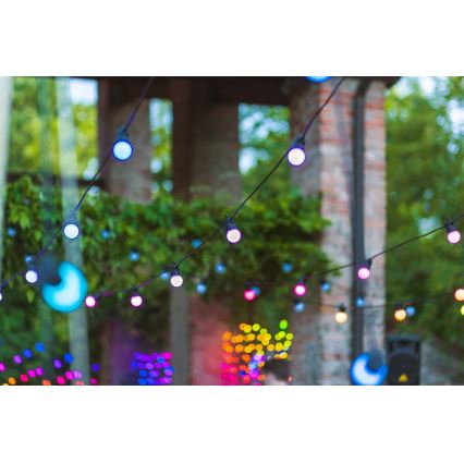 Twinkly - LED RGB Regulable exterior cadena decorativa FESTOON 20xLED 14m IP44 Wi-Fi