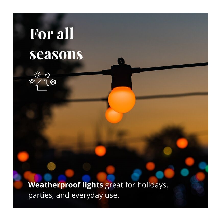 Twinkly - LED RGB Regulable exterior cadena decorativa FESTOON 20xLED 14m IP44 Wi-Fi