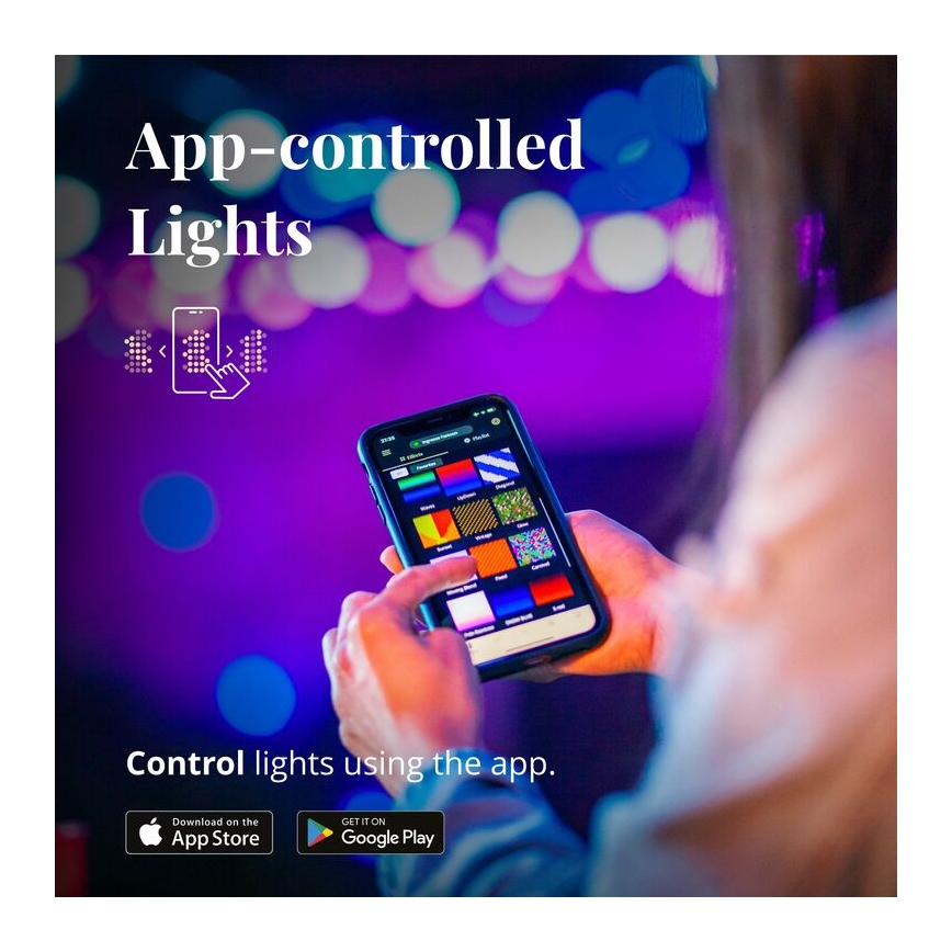 Twinkly - LED RGB Regulable exterior cadena decorativa FESTOON 20xLED 14m IP44 Wi-Fi
