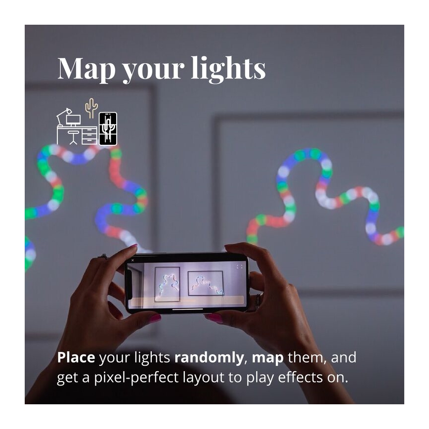 Twinkly - LED RGB Tira regulable FLEX 200xLED 2 m Wi-Fi