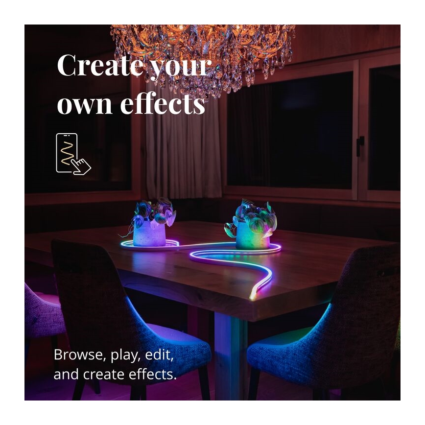 Twinkly - LED RGB Tira regulable FLEX 200xLED 2 m Wi-Fi