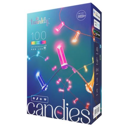 Twinkly - LED RGB Regulable Cinta de Navidad 100xLED 8 m USB Wi-Fi