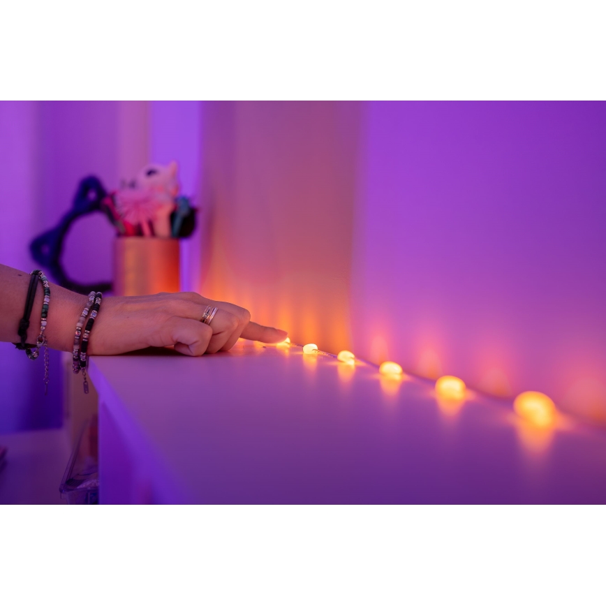 Twinkly - LED RGB Regulable Cinta de Navidad CANDIES 100xLED 8 m USB Wi-Fi