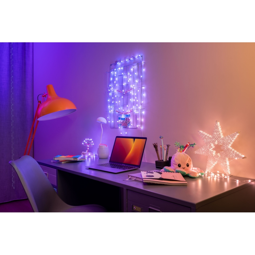 Twinkly TWKP100RGB-G - Cortina de Navidad LED RGB regulable 8 m USB Wi-Fi