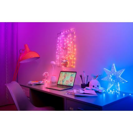 Twinkly TWKP100RGB-G - Cortina de Navidad LED RGB regulable 8 m USB Wi-Fi