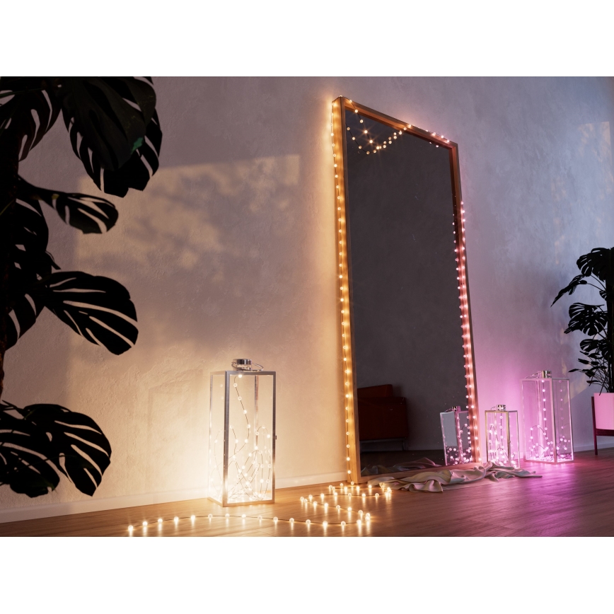 Twinkly TWKP100RGB-G - Cortina de Navidad LED RGB regulable 8 m USB Wi-Fi