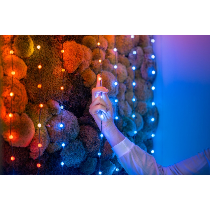 Twinkly - LED RGB Regulable Cinta de Navidad CANDIES 100xLED 8 m USB Wi-Fi