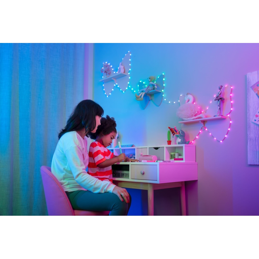 Twinkly - LED RGB Regulable Cinta de Navidad CANDIES 200xLED 14 m USB Wi-Fi