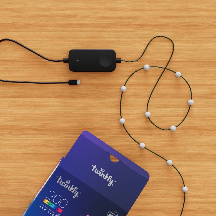 Twinkly - LED RGB Regulable Cinta de Navidad CANDIES 200xLED 14 m USB Wi-Fi