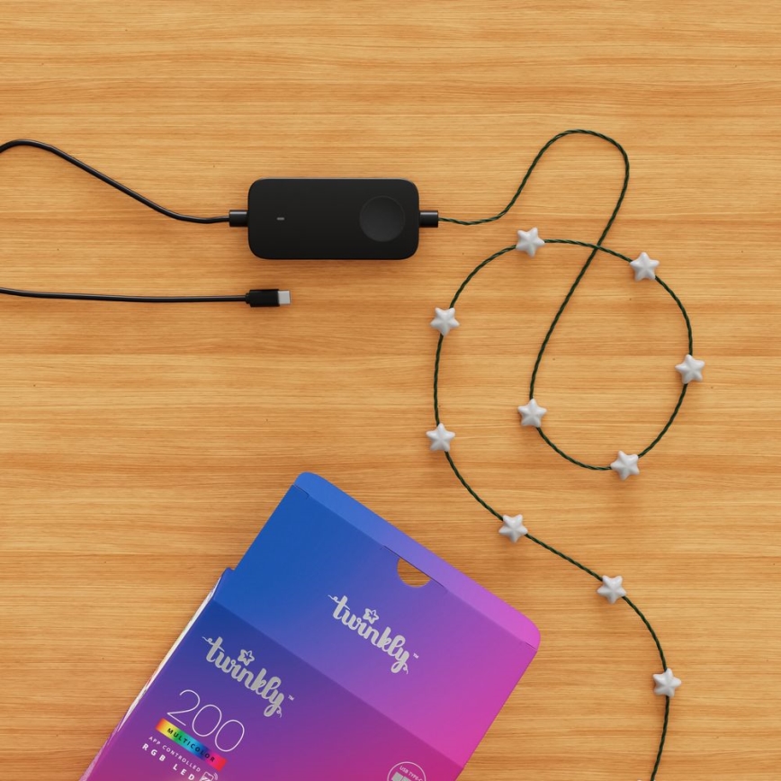 Twinkly - LED RGB Regulable Cinta de Navidad CANDIES 200xLED 14 m USB Wi-Fi