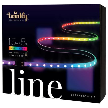 Twinkly TWL100ADP-B - Tira de extensión LED RGB LINE 100xLED 1,5 m Wi-Fi