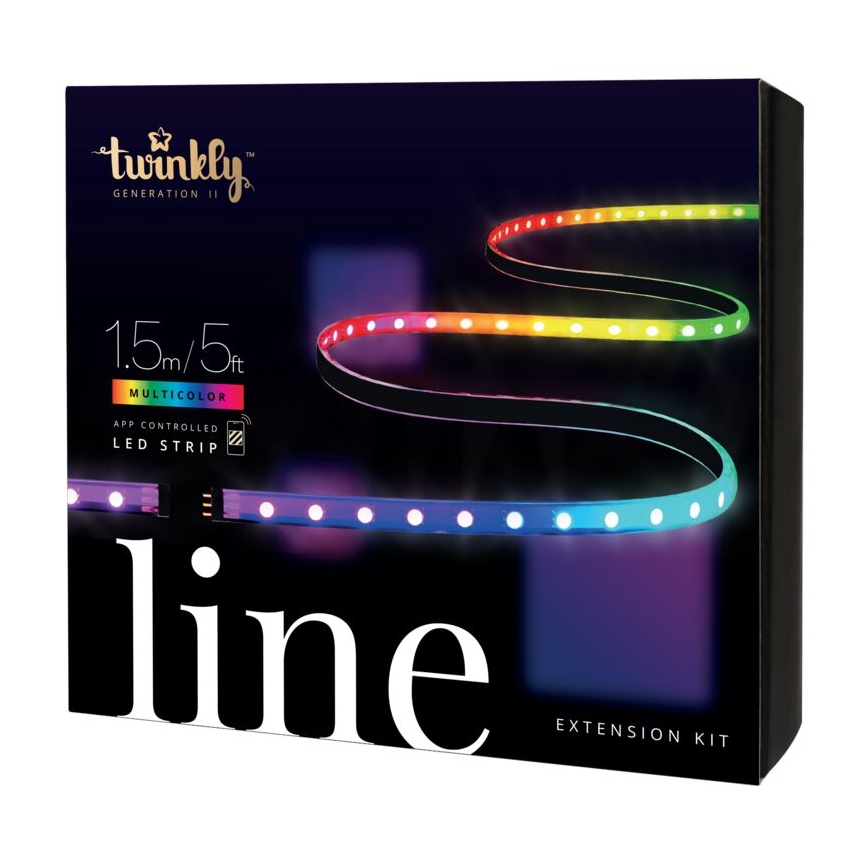 Twinkly TWL100ADP-B - Tira de extensión LED RGB LINE 100xLED 1,5 m Wi-Fi