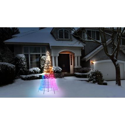 Twinkly - LED RGBW Árbol de Navidad exterior regulable LIGHT TREE 300xLED 2m IP44 Wi-Fi