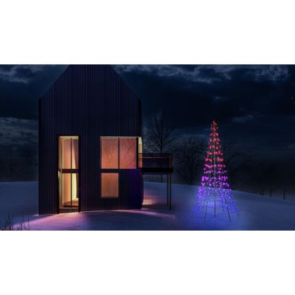 Twinkly - LED RGBW Árbol de Navidad exterior regulable LIGHT TREE 300xLED 2m IP44 Wi-Fi